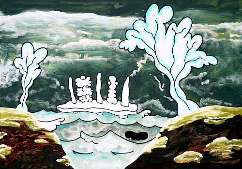 Die Fähre | Acrylfarbe auf Leinwand | 140 cm x 200 cm | 2026