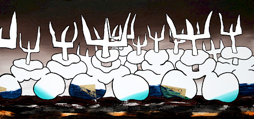 Armee | Acrylfarbe auf Leinwand | 90 cm x 190 cm | 2022-26