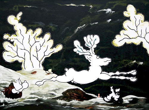 Hirsch | Acrylfarbe auf Leinwand | 150 cm x 200 cm | 2026