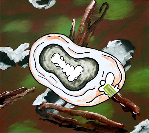 Nest | Acrylfarbe auf Leinwand | 90 cm x 100 cm | 2025/26